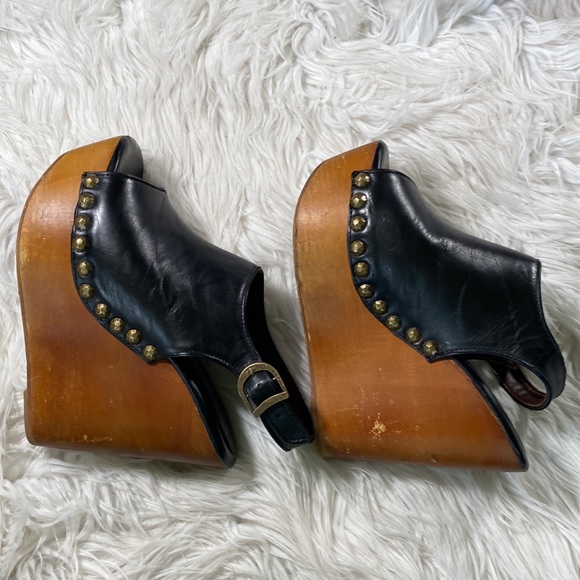 🍂[ Jeffrey Campbell ] Studded Snick Wooden Wedge - Picture 4 of 13